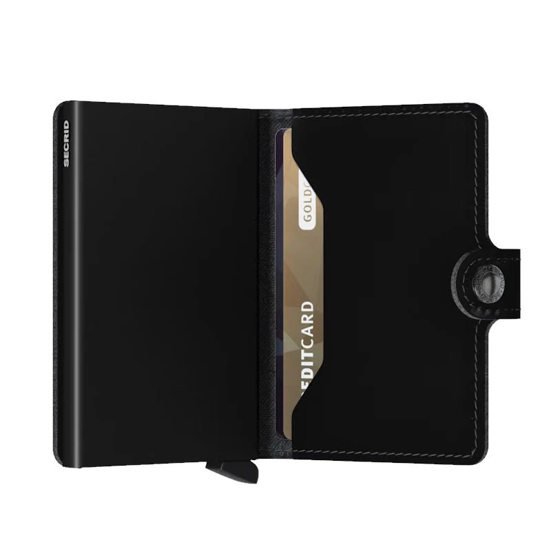 Zwarte miniwallet Matte - Afbeelding 3