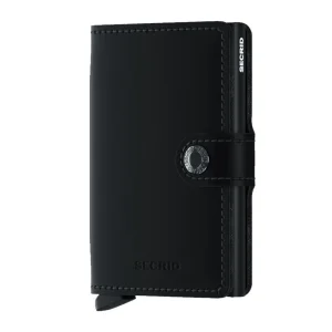 Zwarte miniwallet Matte