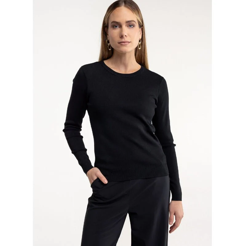 Zwarte basic knit pullover Lana - Afbeelding 3