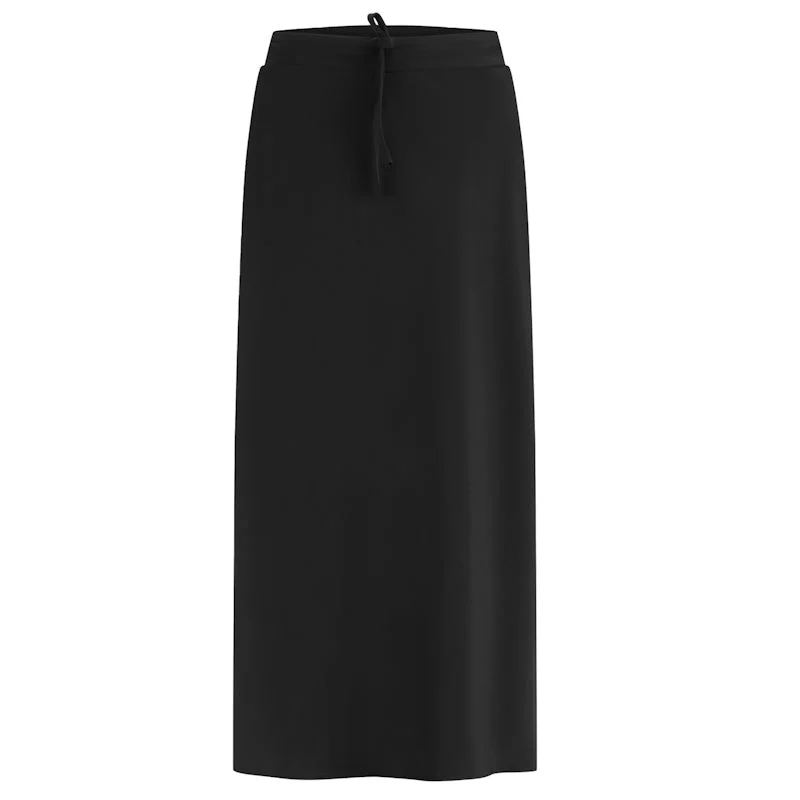 Zwarte long basic travel rok Chloe