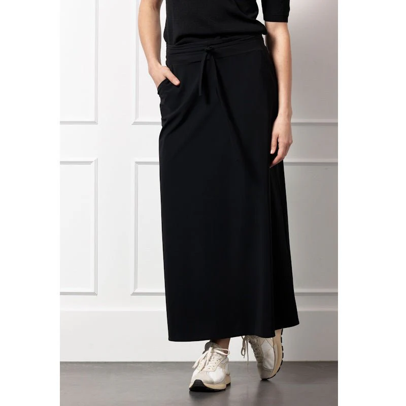 Zwarte long basic travel rok Chloe - Afbeelding 3