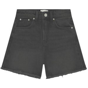 Zwarte ruffle denim short Sarrah