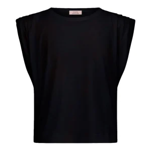 Zwarte travel mouwloze top Leona