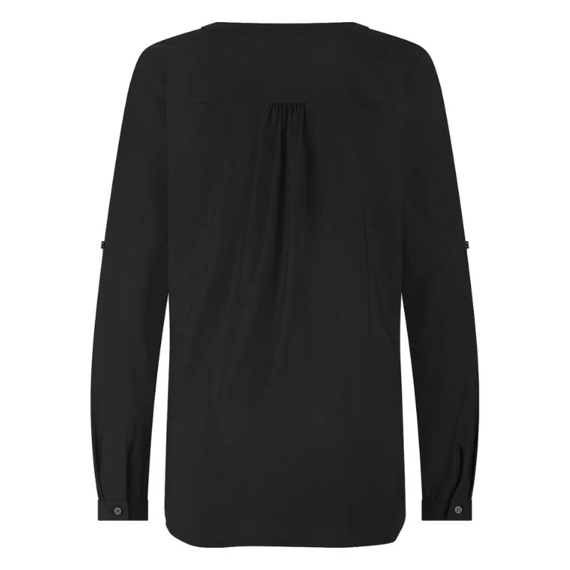 Zwarte travel v-hals blouse Evi - Afbeelding 4