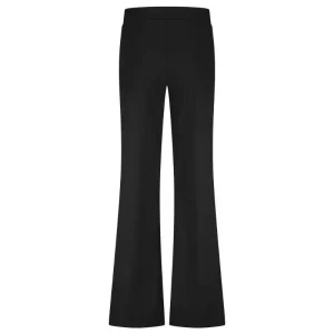 Zwarte wide fit travel broek Abigail