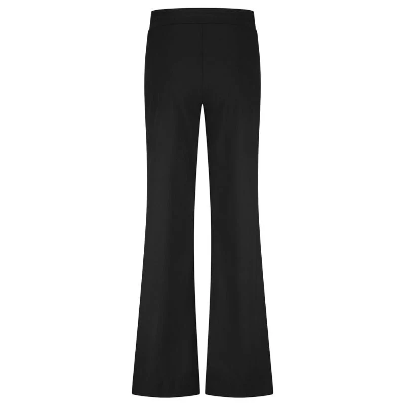 Zwarte wide fit travel broek Abigail