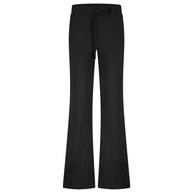 Zwarte wide fit travel broek Abigail - Afbeelding 4